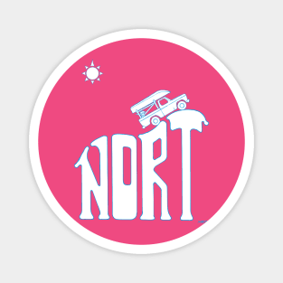 Nort Sky Blue with White fill Magnet